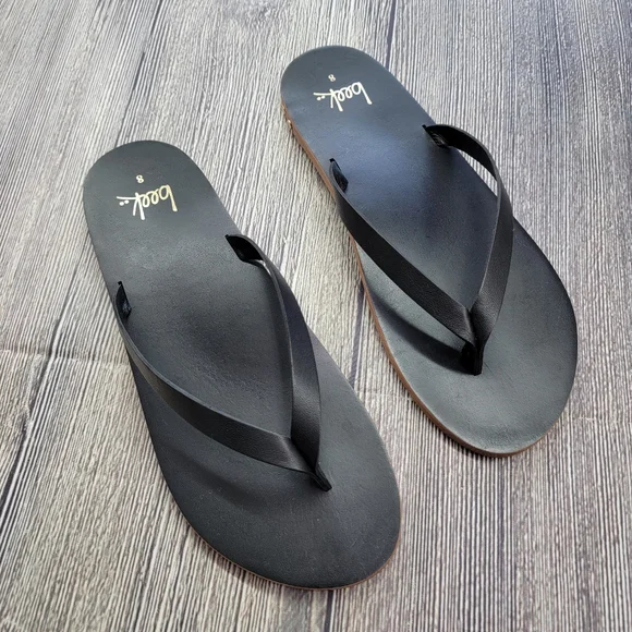 Beek NWT Seabird Leather Thong Sandals Black - Picture 3 of 15